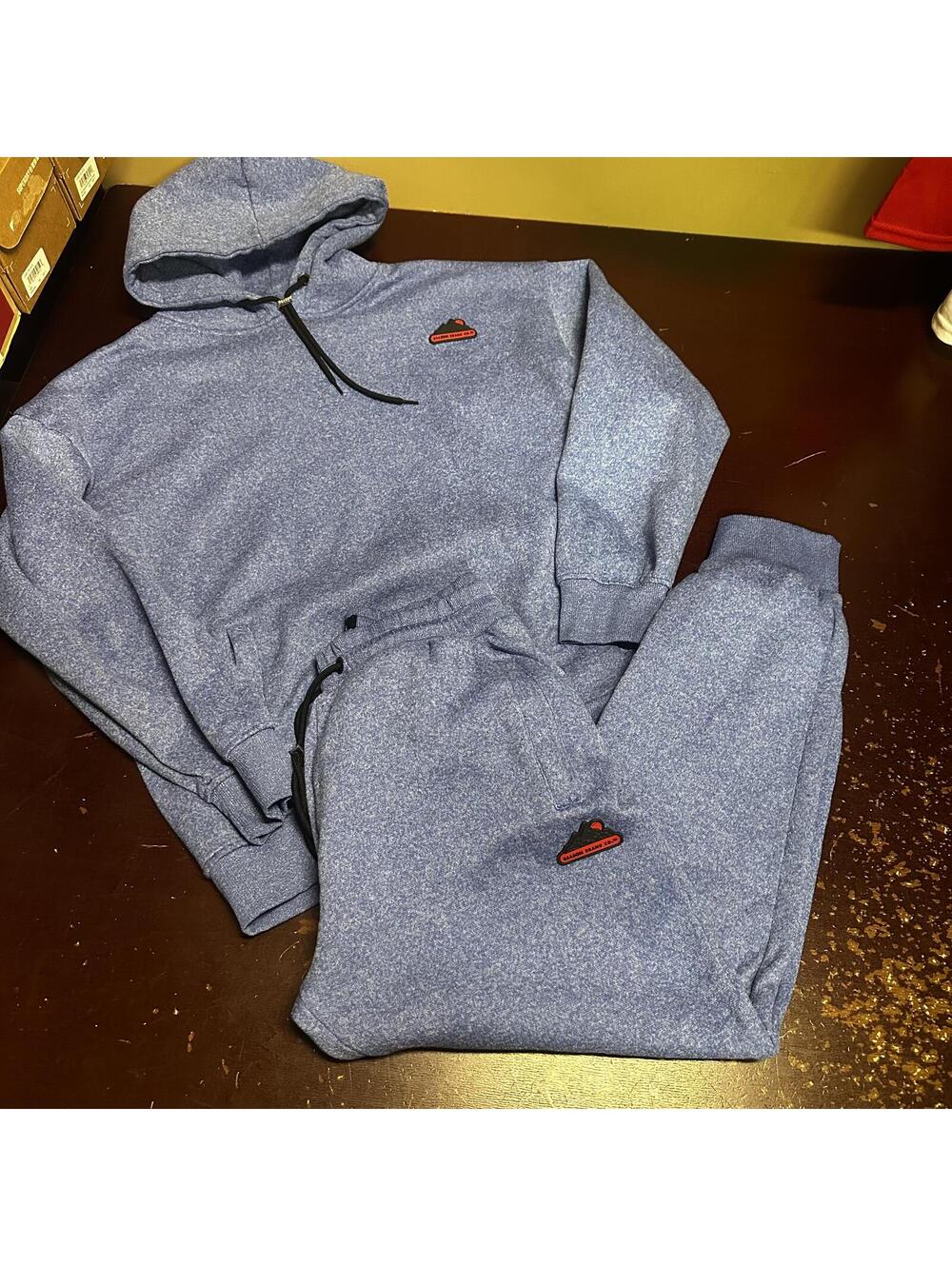 Reason brand men’s sand, blue pullover hoodie, sweatsuit XL.